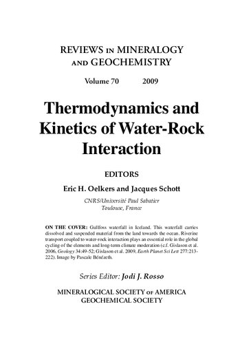 Thermodynamics and Kinetics of Water-Rock Interactions