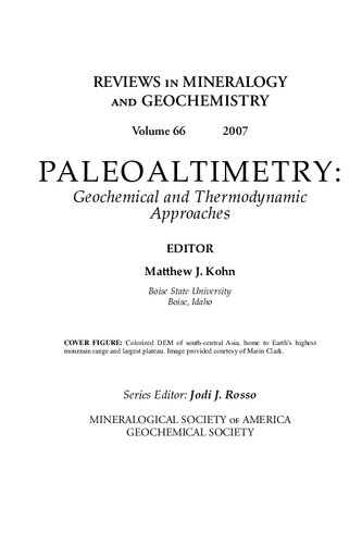 Paleoaltimetry