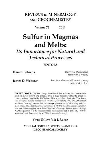 Sulfur in Magmas and Melts - Its Importance for Natural and Technical Processes