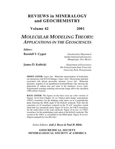 Molecular Modeling Theory - Applications in the Geosciences