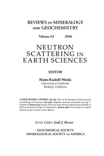 Neutron Scattering in Earth Sciences