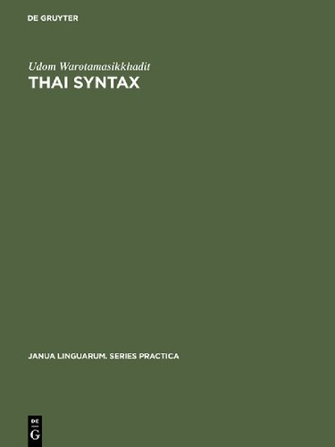 Thai Syntax: An Outline