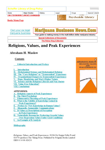 Religions, Values, and Peak-Experiences (Compass)