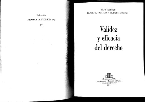 Validez y eficacia del derecho