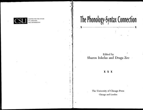 The phonology-syntax connection
