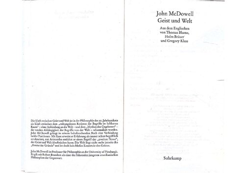 Geist und Welt
