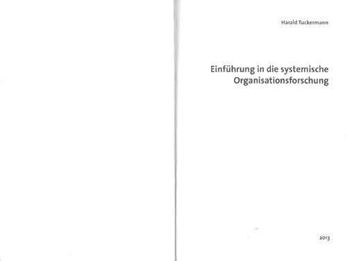 Einführung in die systemische Organisationsforschung