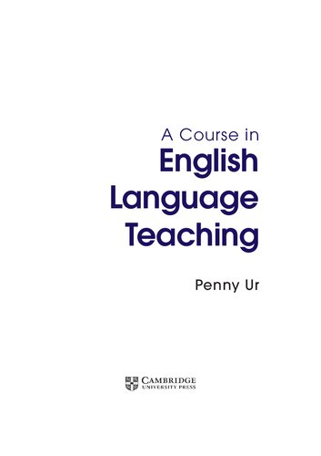 A Course in English Language Teaching