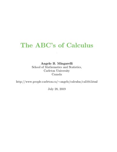 The ABCs of Calculus
