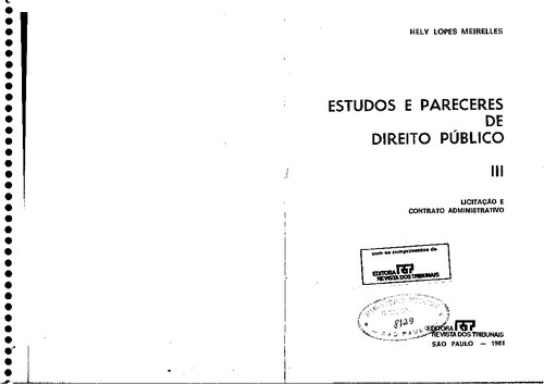 Estudos e pareceres de direito público III