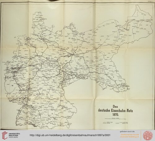 Der Eisenbahn-Aufmarsch zum deutsch-französischen Kriege 1870/71 (Karten)
