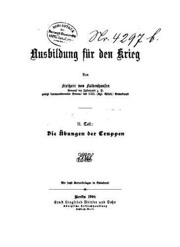 Die Übungen der Truppen