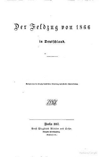 Der Feldzug von 1866 in Deutschland