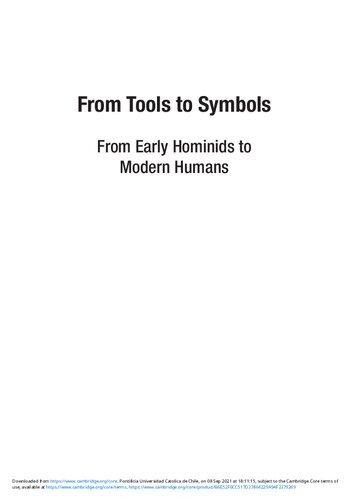 From Tools to Symbols: From Early Hominids to Modern Humans