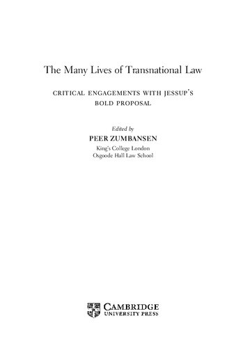 The Many Lives of Transnational Law: Critical Engagements with Jessup's Bold Proposal