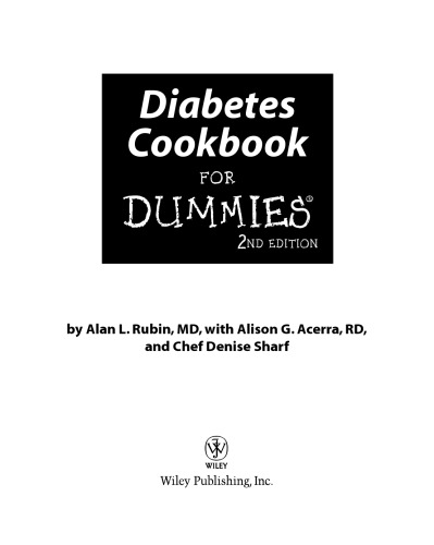 Diabetes Cookbook For Dummies (For Dummies (Cooking))