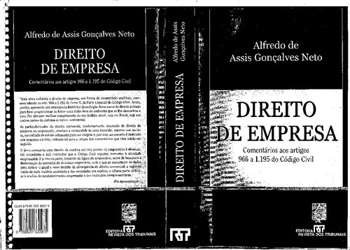 Direito de empresa : comentários aos artigos 966 a 1,195 do Código civil