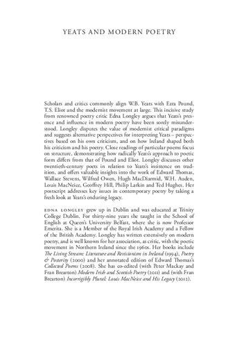 Yeats and Modern Poetry