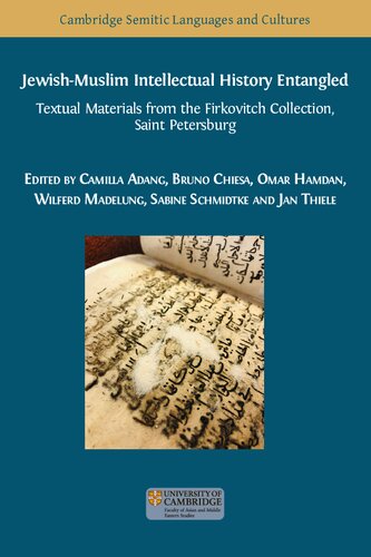 504  Jewish-Muslim Intellectual History Entangled: Textual Materials from the Firkovitch Collection, Saint Petersburg