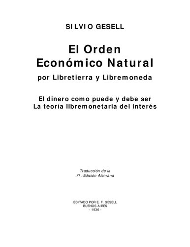 El Orden Económico Natural (Partes II - III)