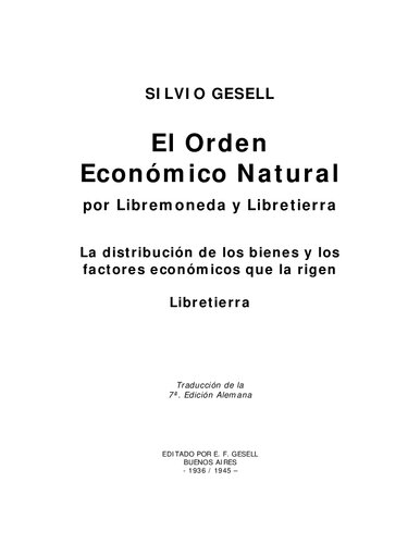 El Orden Económico Natural (Partes IV-V)