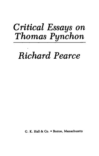 Critical Essays on Thomas Pynchon
