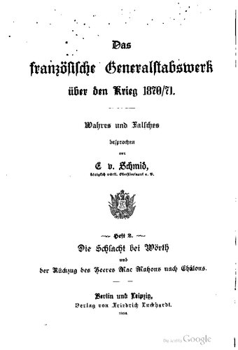 Die Schlacht bei Wörth und der Rückzug des Heeres MacMahons nach Chalons