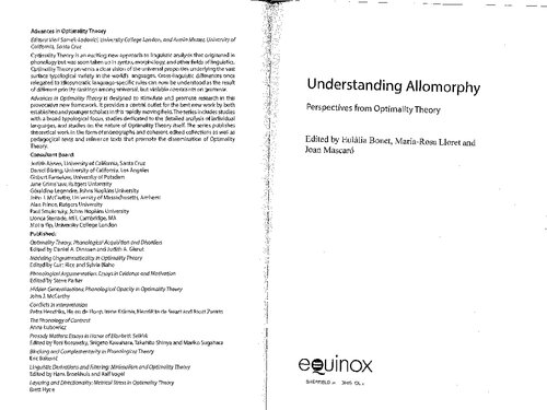 Understanding allomorphy : perspectives from optimality theory