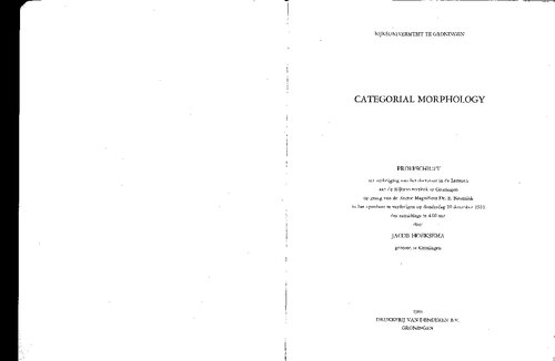 Categorial morphology