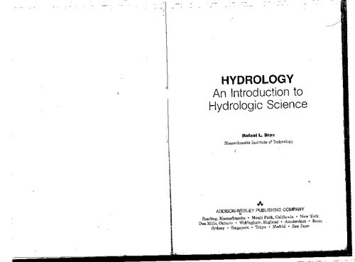 Hydrology: An Introduction to Hydrologic Sciences
