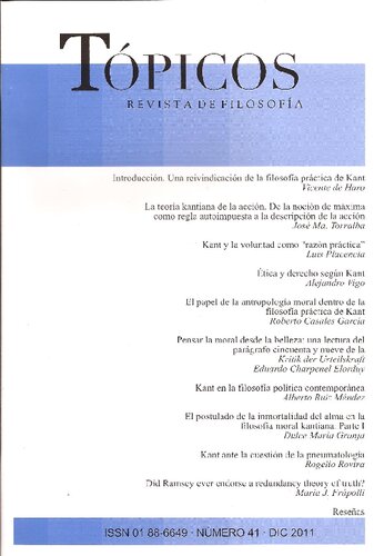 El postulado de la inmortalidad del alma en la filosofía moral kantiana. Parte I.