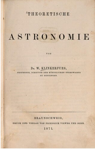 Theoretische Astronomie
