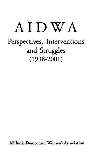 AIDWA : perspectives, interventions and struggles, 1998-2001.
