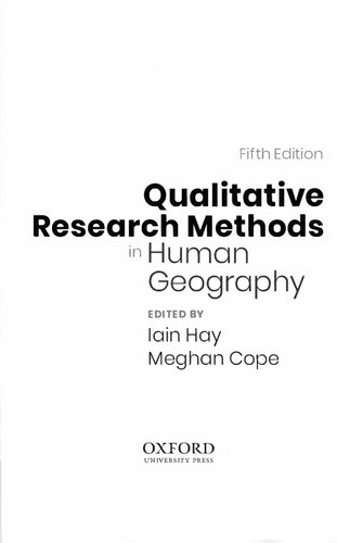 Qualitative Research Methods in Human Geography