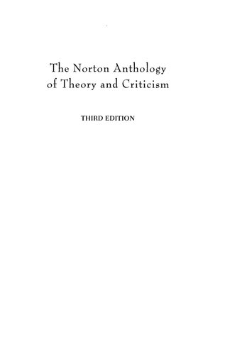 The Norton Anthology of Theory and Criticism