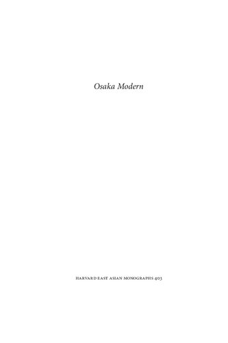 Osaka Modern: The City in the Japanese Imaginary