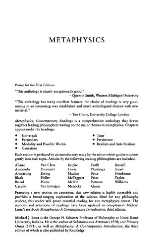 Metaphysics: Contemporary Readings