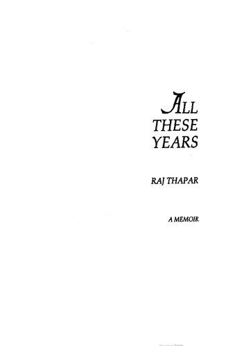 All These Years: A Memoir