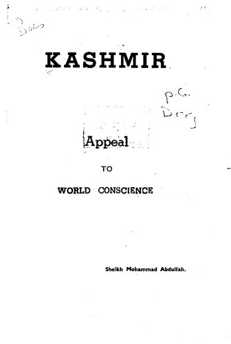 Kashmir, appeal to world conscience.