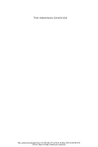 The Armenian Genocide: Evidence from the German Foreign Office Archives, 1915-1916