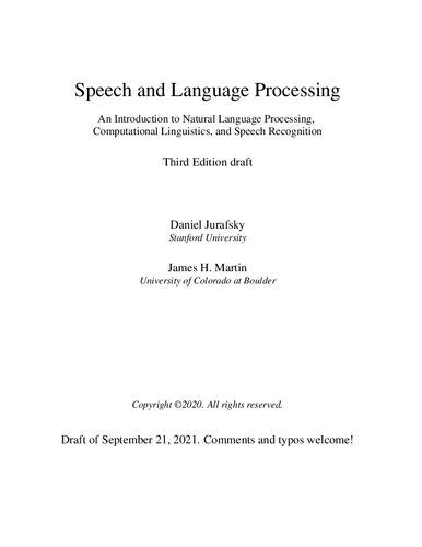 Speech and Language Processing