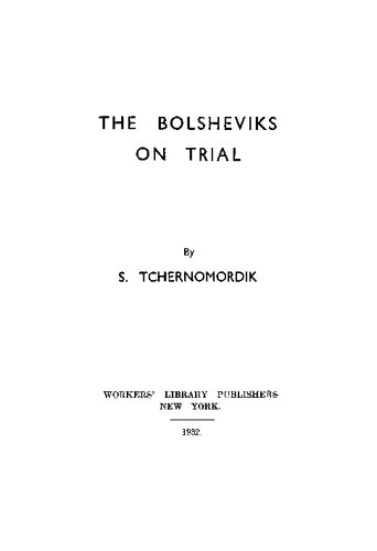 The Bolsheviks on Trial