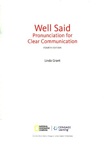 Well Said. Pronunciation for Clear Communication. 4th ed