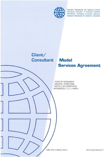 Client/consultant model services agreement.