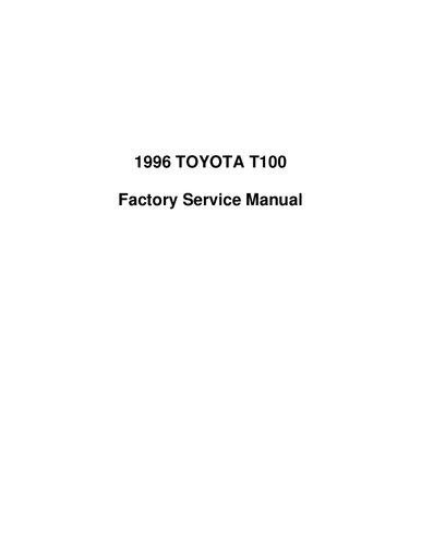 1996 Toyota T100 Factory Service Manual