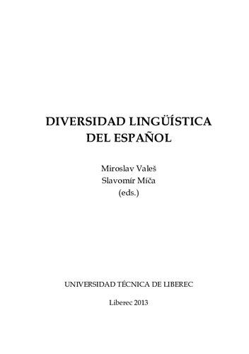 Diversidad lingüística del español