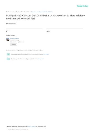 Plantas medicinales de los Andes y la Amazonia : la flora mágica y medicinal del norte del Perú