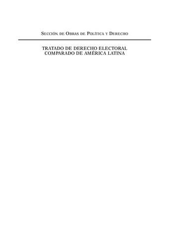 Tratado de derecho electoral comparado de América Latina