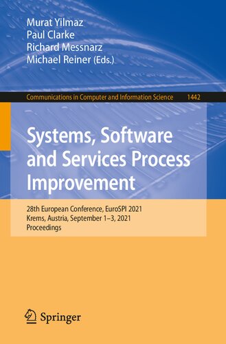 Systems, Software and Services Process Improvement: 28th European Conference, EuroSPI 2021, Krems, Austria, September 1–3, 2021, Proceedings