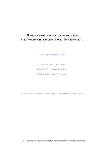 The Unofficial Guide to Ethical Hacking (Miscellaneous)